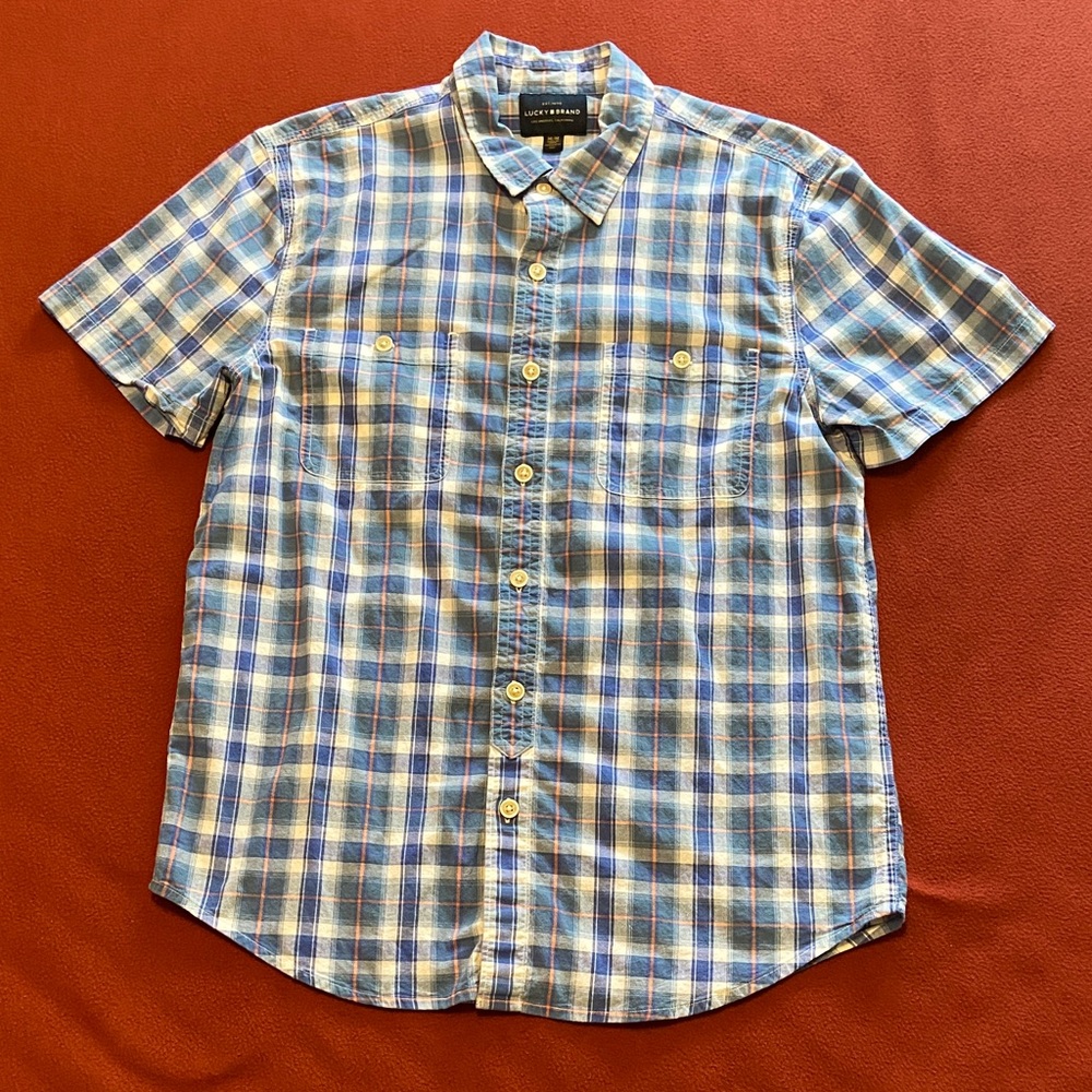 Lucky Brand Short Sleeve Button Down.